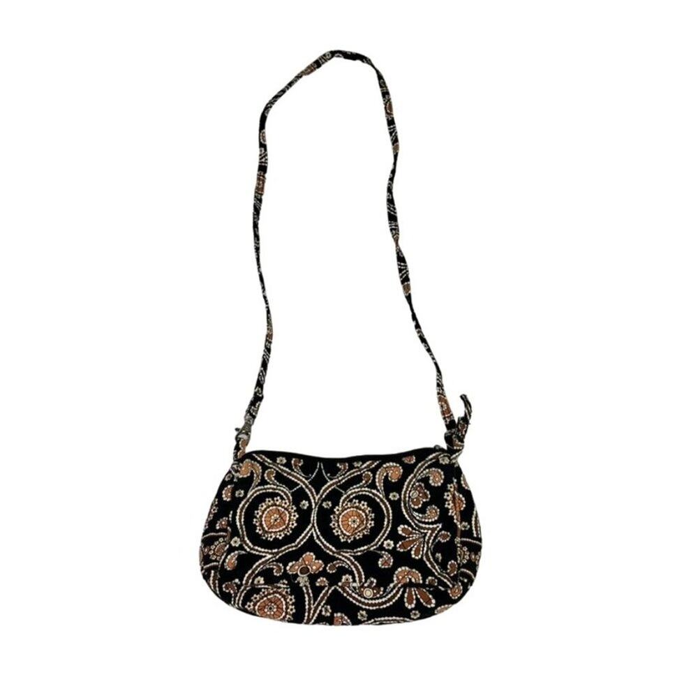 Vera Bradley Shoulder Bag Womens Small Brown Quilted Coffee Latte